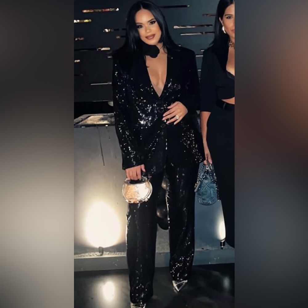 Black Sequin Women's suit.